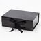 ब्लैक 2 मिमी वस्त्र हार्ड उपहार बॉक्स स्ट्रिंग हैंडल के साथ चमकदार वार्निश