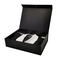 ब्लैक 2 मिमी वस्त्र हार्ड उपहार बॉक्स स्ट्रिंग हैंडल के साथ चमकदार वार्निश
